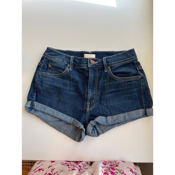 NWOT Mother Teaser Roll Up Shorts in Flowers of the Storm Wash 26 - Picture 1 of 4
